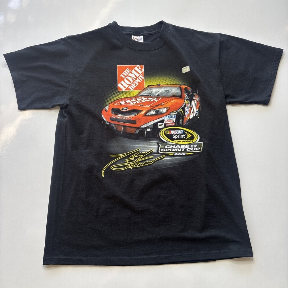 Nascar Chase Authentics #20 Tony Stewart Graphic Racing T-Shirt Mens L NWOT
